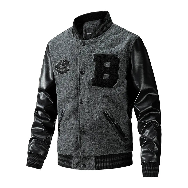 Jaqueta Casual de Inverno Style Beisebol Masculina